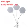 Grow Lights3-Head 200 LED Plant Light Lamp Clip Red Blue Veg Bulb Hydro Tent Flower for Indoor Room DualE27 Growbox