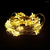 سلاسل LED Star Fairy Light String Battery تشغيل الأسلاك النحاسية الأسلاك النحاسية توفير الطاقة الليلية في الهواء الطلق زخرفة الحفلات في الهواء الطلق