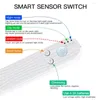 Stringhe PIR Sensore di movimento 3 metri LED Armadio da letto Luce notturna Dimmerabile Lampada a striscia flessibile Alimentazione a batteria per armadio Scala