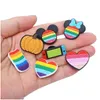 Аксессуары для участия в обуви MOQ 100PCS/LOT PVC Rainbow Games Charm для Croc Mujer Dornaments Decoration