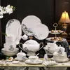 Dijksiesets Bowl en Dish Set huishoudelijk Hooggrade Bone China servies