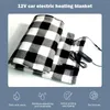 Interior Accessories Portable Electric Car Blanket 12V Heated Fleece Timer Constant Temperature Heating For Winter Travel & Camping