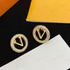 Designer Earrings for Women Gold Silver Classic Letter Luxury Hoop Huggie Elegance Jewelry Party Engagement Gift