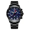 Wristwatches NEKTOM Watch Men Famous Chronograph Sports Watches Waterproof Full Steel Quartz Big Dial Relogio Masculino