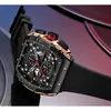 Wristwatches Fashion Watch Men Luxury Top Brand Sport Quartz Watches Waterproof Chronograph Wristwatch Relogio Masculino Black Silicone