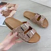 Slippers Shouse Женщина 2023 Женская большой размер низкий пляж ткань Bling Basic Hoof Heels Rubber Slides pu