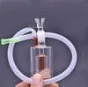 2pcs Br￻leur en verre Bong Bong Pi￨ces d'eau Horbandal Recycler Recycleur DAB GRANS Bongs pour herbe s￨che avec tuyaux et tuyaux de br￻leur d'huile m￢le de 10 mm