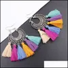 dangle chandelier drop areing for women girls simple eardrop bohemian tassel earringsファッションジュエリーバースデーギフト