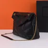 Loulou Puffer Crossbody Bags مبطن مغلف حقيبة كتف رفرف حقائب يد محفظة جلد طبيعي موضة خطابات جيب داخلي بسحاب حجمين 29/35 سم