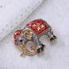 Brooches 2023 Brooch Animal Series Cute Elephant Painting Oil For Women Coat Dressing