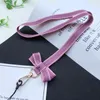 Keychains lanyard riem voor telefoon mooie boog-knoop cel anti-kosten sling ketting hangende nek touw werkende ID-kaart sleutelhanger