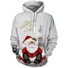 Erkek Hoodies Noel Hoodie Sweatshirts Erkekler Kadın Pamuklu Kapüşonlu Tatil Giyim Sıradan Pullover Sweatshirt