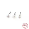 Stud -oorbellen assistent S925 Sterling Silver Set 3mm 4 mm 5 mm mini Pearl voor vrouwen Zweeding verloving sieraden accessoires