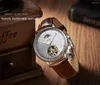 Principais relógios de pulso aesop mecloing watch Men luminous couro pulseira de pulso masculino relógios automáticos relógio Relogio