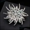 Szpilki broszki kryształowe pinki broszki kobiety fioletowe kwiat biżuterii moda moda na przyjęcie weselne dostawa dhn3x
