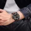 Wristwatches Men Quartz Wristwatch Leather Sports Watches Watchproof Digital Adallog Clock Relogio 9172LWRISTWATCHES WRISTWATCHSWRI