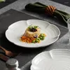 Platos de forma irregular Pasta de cerámica de cerámica Sushi Cena en casa Color sólido Color de vajilla platos de bocadillos