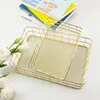 Classic Gold Mesh Wire Basket Trays for Pantry, Desk, Drawer and Countertop Box Storage and Organizing 1223963