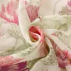 Scarves Spring Singing Of Birds And Fragrance Flowers Cotton Linen Hand Scarf Women's Red Flower Tassel Tourism Beach Shawl