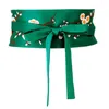 Belts Japanese Style Obi Belt Women Floral Corset Sash Tie Wide Waistband