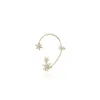 Polsino dell'orecchio Clip di fiocco di neve in metallo placcato argento casual senza piercing per le donne Orecchini di zirconi scintillanti Gioielli da sposa Drop Delivery Othft