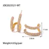 2023 Fashion Hoop Earrings Designer Charm Diamond Earring 18K Gold Plated Stainless Steel Women Wedding Party Designer Jewelry