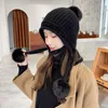 Berets Winter Long Cute Double Fur Fur Ball Capt Wool Cap Extrice Critice Indulation Protection Proch-Prochen Shines Sherpa Peru Hat