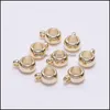 Clasps Hooks Findings Components Jewelry 50Pcs/Lot Pendant Clip Bail Big Hole Bead Spacer Loose Beads Connector For Making 1900 Dr Dhng2