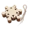 Christmas Decorations 20pcs Tree Hanging Ornaments Wooden Elk Patterned Pendant Xmas Plaque