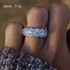 Fedi nuziali CAOSHI Bright 5 Round Cubic Zirconia Ring per le donne 2 colori disponibili Coppia romantica Regalo Bigiotteria di alta qualità all'ingrosso