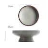 Bowls Creative Chinese Ceramic Fruit Plate Household Dish Living Room Retro Personality Tall Simple Sunflower Seed D