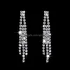 Hochzeit Schmuck Sets Mode Frauen Kristall Braut Halskette Ohrring Set Strass Vergoldet Kleid Bankett Damen Geschenk Drop Lieferung OT607