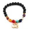 Bracelets de charme MOODPC Mode Belle 8MM Pierre Naturelle Yoga Chakra Mala OM Bracelet Ensemble