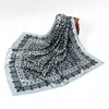 Scarves 90 90cm Women Silk Scarfs Leopard Print Square Spring Summer Shawls For Ladies