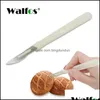 Outils de p￢tisserie ￠ p￢tisserie europ￩en arc de pain couteau incurv￩ Westernstyle Baguette Cutter Bagel Home Kitchen Or Restaurant Drop del Dhgj6