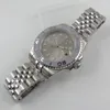 Wristwatches 40mm Sapphire Glass Automatic Men Watch Calendar Gray Dial Miyota 8215 Movement Ceramic Bezel Insert Jubilee Strap