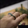 Anelli a fascia Colorf trasparente acrilico geometrico rotondo modello in marmo anello in resina acetato per gioielli da donna consegna di goccia Ot8Ec