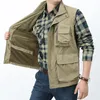 Herenvesten Outdoor Vest Meerdere zakken Cardigan Sneldrogende lichtgewicht mannen Coat Waastcoat voor reis