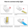 Firitas 5pcs 2/3/4/5/6PIN Cable al terminal de conector SRIP de tira/tira para WS2812B RGB RGBW CCT LED LEDLED