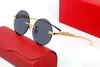 mode lunettes de soleil surdimensionnées rondes en métal hommes femme designer bois lunettes tête de léopard 2021 Ovale qualité Alliage Multi avec boîte Gcacu