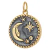 Charms Black Universe Enamel Moon Star Sun For Jewelry Making Diy Necklace Earring Bracelet Make Accessories CZ Gothic PunkCharms