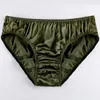 Underpants Men Silk Panties Female Ladies Seamless Underwear Comfortable Breathable Satin Briefs Sexy Pure Color Luxury