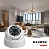 Câmera dome de segurança com 24 leds 3.6mm lente foco automático cctv vigilância por vídeo visão noturna uso interno ao ar livre