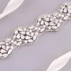 Bröllopssashes S454 Rhinestones Brudbälte med kristalldiamantklänningsbälten Sash för klänningstillbehör