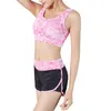 Women's Two Piece Pants Women's Vest-style Sports Suit Non-steel Ring Bra Shorts Shockproof Quick-drying Underwear