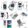 RGB -styrenheter 44Keys IR Remote LED RGBW Controller DC 12V24V 12A RF Wireless Dimmer 2 Ports Control för 5050 5630 5730 Drop Delive OTVHR