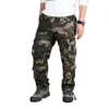 Men's Pants IN Men Camouflage Outdoor Cargo Multiple Pockets Overalls Large Size Trousers Jogging Sweatpants Tactical Clothin2741