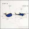 Pins Brooches Cute Blue Shark Whale Pins Enamel Animal Lapel Pin Tops Bag Cor Fashion Jewelry Will And Sandy 327C3 Drop Delivery Dhcx6