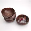 Bowls 1Pc Great Natural Handicraft Coconut Bowl Eco Friendly Soup Salad Noodle Rice Wooden Fruit Art Work Decoration
