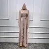 Vestido de chiffon de roupas étnicas Vestido de hijab muçulmano kaftan dubai kimomo abayas para mulheres arabic turco cardigan manto casual femme islâmico 2023